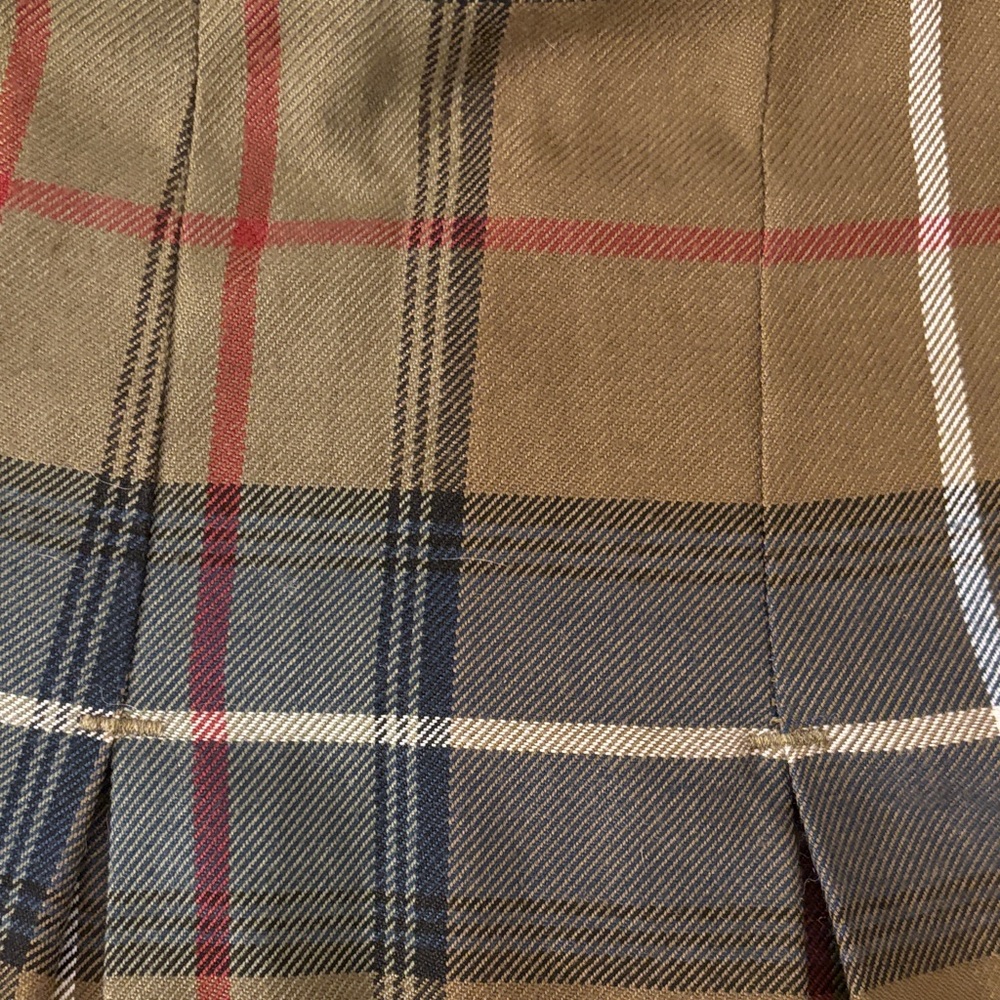 Dixxon Flannel Company Plaid Pleated Skirt Size S Brown Neutral Preppy - Picture 4 of 6